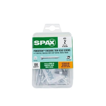 Spax SPAX PowerTrim No. 8 Label X 2 in. L Star Trim Head Serrated Trim Screws 42318304005068